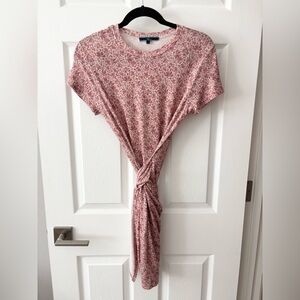 Shore Boutique in Sarasota Red Patterned Tie-Front Dress size Small